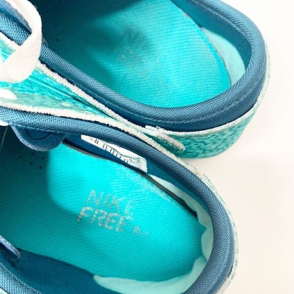 Nike Free 5.0 Tr Fit 4 Print Hyper Turquoise Space Blue Dusty Cactus Women’s 6.5 - Picture 11 of 12